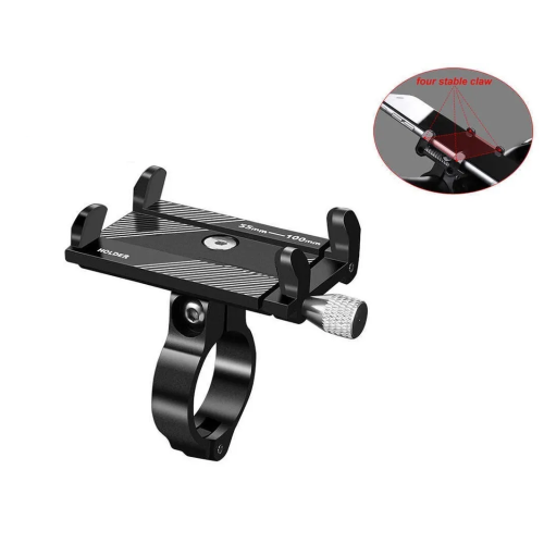 Держатель для смартфона 4,0"-7,5", алюминиевый, на руль, Phone Holder, PHA-001