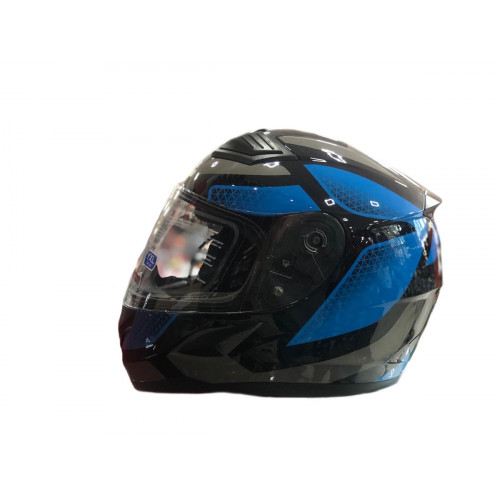Шлем детский (интеграл) ATAKI SC-36 Scope синий/черный глянцевый YXL