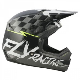 Шлем детский (кроссовый) FLY RACING KINETIC Sketch черный/белый/Hi-Vis желтый YM