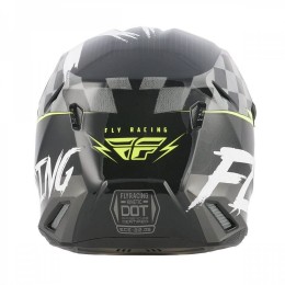 Шлем детский (кроссовый) FLY RACING KINETIC Sketch черный/белый/Hi-Vis желтый YM