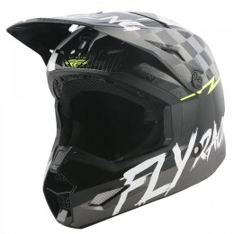 Шлем детский (кроссовый) FLY RACING KINETIC Sketch черный/белый/Hi-Vis желтый YS