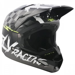 Шлем детский (кроссовый) FLY RACING KINETIC Sketch черный/белый/Hi-Vis желтый YS