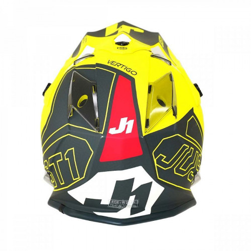 Шлем детский (кроссовый) J32 Vertigo серый/Hi-Vis желтый  YM