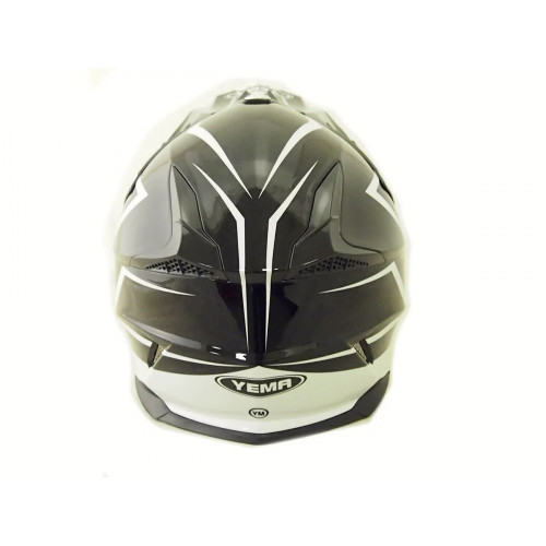 Шлем детский (кроссовый) YM-211 "YAMAPA" черно-белый размер  М