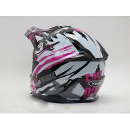 Шлем детский (кроссовый) YM-211 "YAMAPA" черно-розовый размер  L