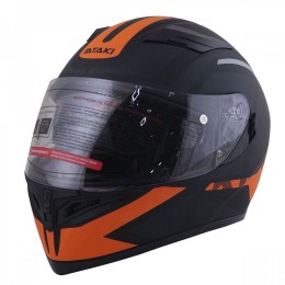 Шлем (интеграл) Ataki JK316 Route черный/оранжевый матовый   M