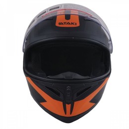 Шлем (интеграл) Ataki JK316 Route черный/оранжевый матовый    S