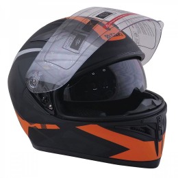Шлем (интеграл) Ataki JK316 Route черный/оранжевый матовый    S