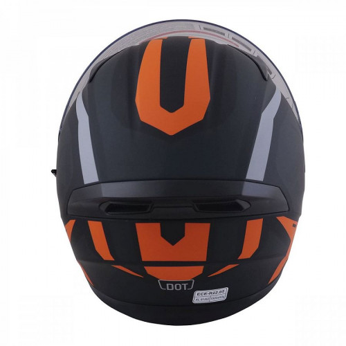 Шлем (интеграл) Ataki JK316 Route черный/оранжевый матовый   XL
