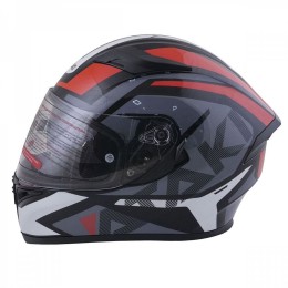 Шлем (интеграл) Ataki JK316 Route серый/красный глянцевый   M