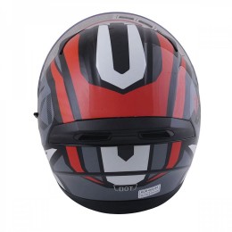 Шлем (интеграл) Ataki JK316 Route серый/красный глянцевый   M