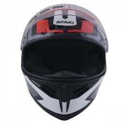 Шлем (интеграл) Ataki JK316 Route серый/красный глянцевый    XL