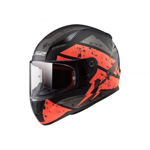 Шлем (интеграл) FF353 RAPID DEADBOLT черный/оражевый матовый L