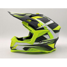 Шлем (кроссовый) ATAKI SC-16 Rift Hi-Vis желтый/черный матовый  M