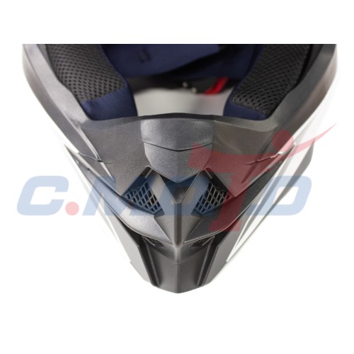 Шлем кроссовый COBRA JK803 черно-белый-красный размер XL