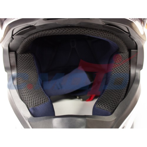 Шлем кроссовый COBRA JK803 черно-белый-красный размер XL