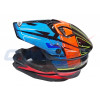 Шлем кроссовый COBRA JK803 черно-сине-оранжевый размер L