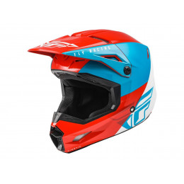 Шлем (кроссовый) FLY RACING KINETIC STRAIGHT EDGE красный/белый/синий М