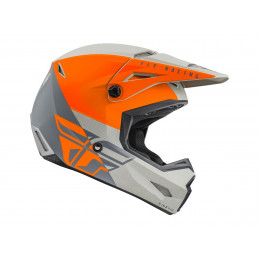 Шлем (кроссовый) FLY RACING KINETIC STRAIGHT EDGE оранжевый/серый матовый M