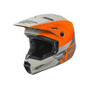 Шлем (кроссовый) FLY RACING KINETIC STRAIGHT EDGE оранжевый/серый матовый S