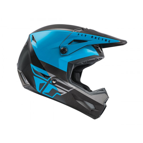 Шлем (кроссовый) FLY RACING KINETIC STRAIGHT EDGE синий/серый/черный (2021) L
