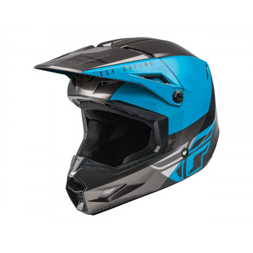 Шлем (кроссовый) FLY RACING KINETIC STRAIGHT EDGE синий/серый/черный (2021) M