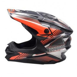 Шлем (кроссовый) KIOSHI Holeshot 801 серый/оранжевый  S
