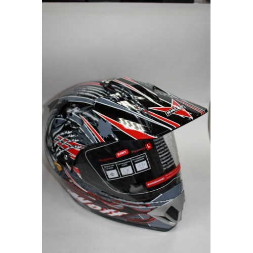 Шлем (кроссовый) R-500N черный М