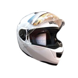 Шлем модуляр "Safelead" LX-119 TRANSFORMER с встр. очками серебристый размер М