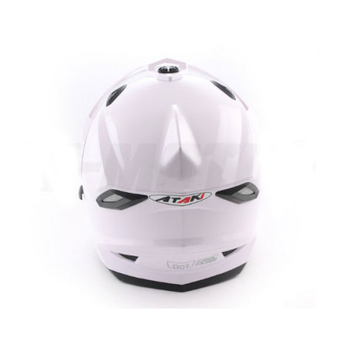 Шлем (мотард) Ataki FF802 Solid белый глянцевый S