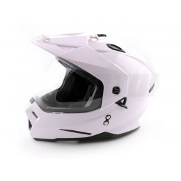 Шлем (мотард) Ataki FF802 Solid белый глянцевый XL