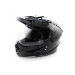 Шлем (мотард) Ataki FF802 Solid черный глянцевый  L