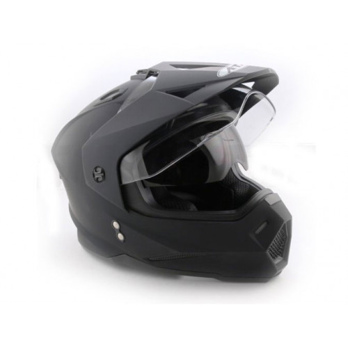 Шлем (мотард) Ataki FF802 Solid черный матовый М