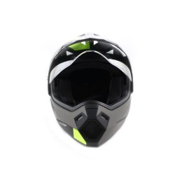 Шлем (мотард) Ataki FF802 Strike Hi-Vis желтый/черный матовый М