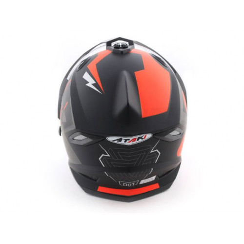 Шлем (мотард) Ataki FF802 Strike оранжевый/черный матовый L