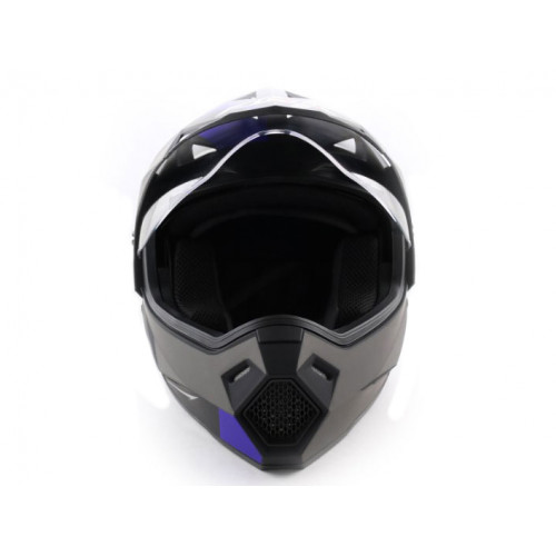 Шлем (мотард) Ataki FF802 Strike синий/черный матовый L