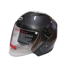 Шлем открытый 3/4 COBRA JK513 серый карбон размер S