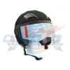 Шлем открытый "Safelead" LX-221 "колобки с доп. стеклом" мат. черный размер S