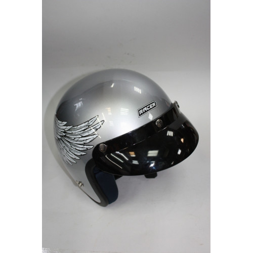 Шлем (открытый с козырьком) R-505N серый L