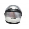 Шлем (открытый со стеклом) Ataki JK526 Solid серебристый глянцевый  M