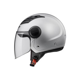 Шлем (открытый со стеклом) OF562 AIRFLOW LONG серебристый S