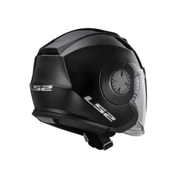 Шлем (открытый со стеклом) OF570 VERSO SINGLE MONO черный матовый L