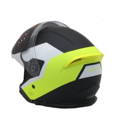 Шлем (открытый со стеклом) Origine Palio Eko черный/Hi-Vis желтый матовый L