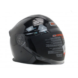 Шлем (открытый со стеклом) Origine Palio Solid черный глянцевый L