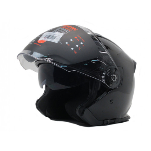 Шлем (открытый со стеклом) Origine Palio Solid черный глянцевый S
