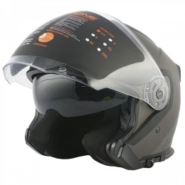 Шлем (открытый со стеклом) Origine Palio Techy черный/титановый  M