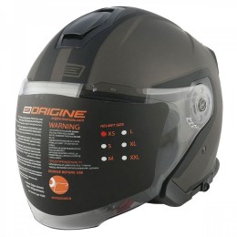 Шлем (открытый со стеклом) Origine Palio Techy черный/титановый  S