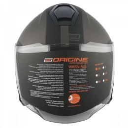 Шлем (открытый со стеклом) Origine Palio Techy черный/титановый  XL