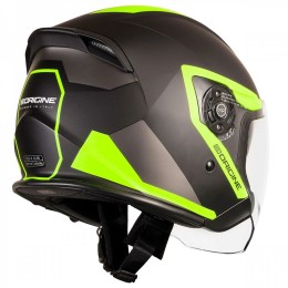 Шлем (открытый со стеклом) Origine Palio Techy Hi-Vis желтый/черный S