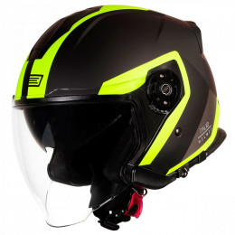 Шлем (открытый со стеклом) Origine Palio Techy Hi-Vis желтый/черный XL